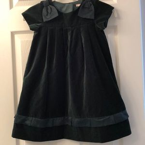 Dark green velvet dress